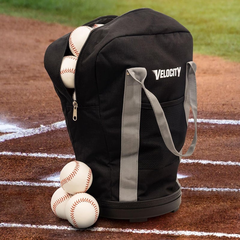 Velocity Heavy Duty Multipurpose Ball Bag with Durable Bottom - Holds up to 60-72 Balls - Ideal for Lacrosse, Baseball, Pickleball, Tennis & More - Image 4